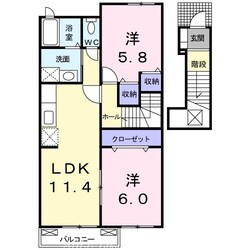 クローバー　ポンドＢの物件間取画像